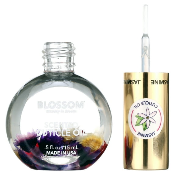 Blossom Hydrating, Moisturizing, Strengthening, Scented Cuticle Oil, Infused with Real Flowers, 0.42 fl. oz, Jasmine