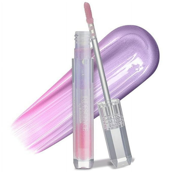 Blossom Iridescence Watermelon Flavored, Longlasting High Gloss, Glitter Shimmer Sparkle Crystal Lip Gloss, 0.08 fl oz, Ombre Opal, Princess Cut