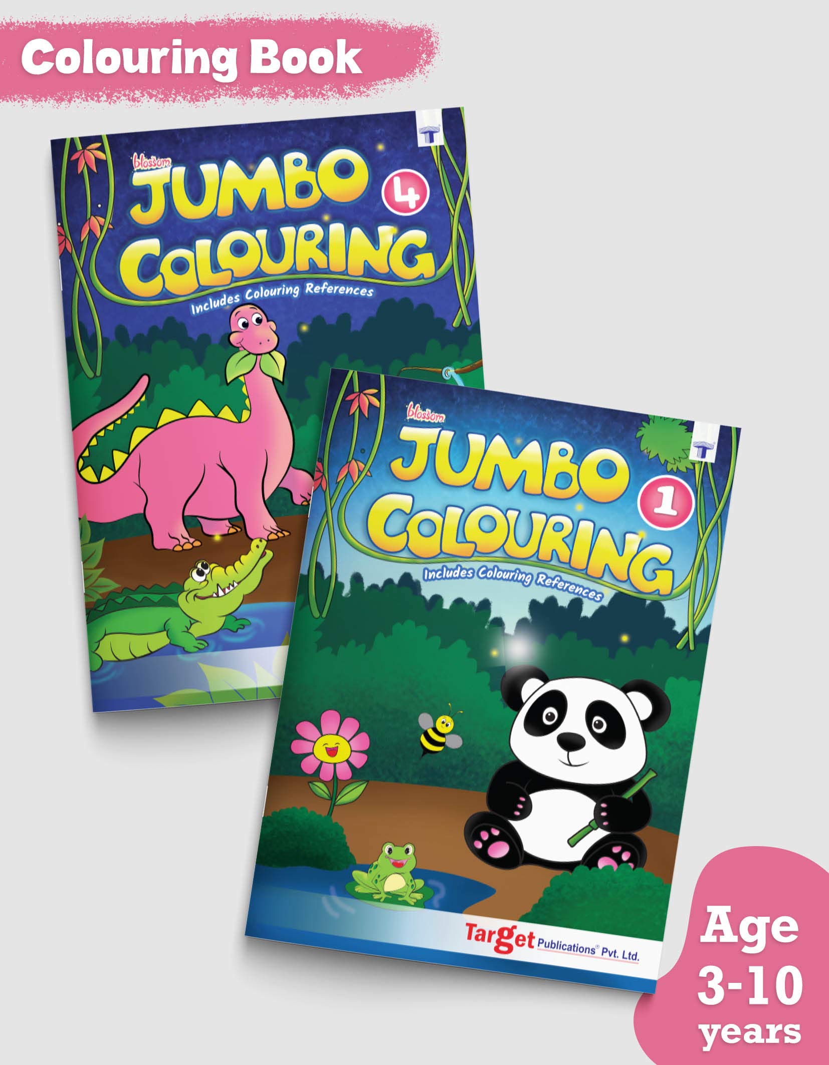 Blossom Jumbo Creative Colouring Book for Kids 3 years to 10 years old
