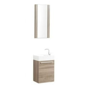 Blossom Kitchen and Bath 18" Floating Vanity / Wall Hung Vanity Set with Acrylic Sink , Available Mirror Option Cart Oak W/ Mirror 18"