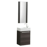 Blossom Kitchen and Bath 18" Floating Vanity / Wall Hung Vanity Set with Acrylic Sink , Available Mirror Option Cart Oak W/ Mirror 18"