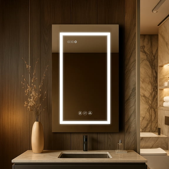 Blossom Asta 20" LED Mirror Medicine Cabinet with Right Hinge Door | Defogger & Dimmer | 2 USB Ports
