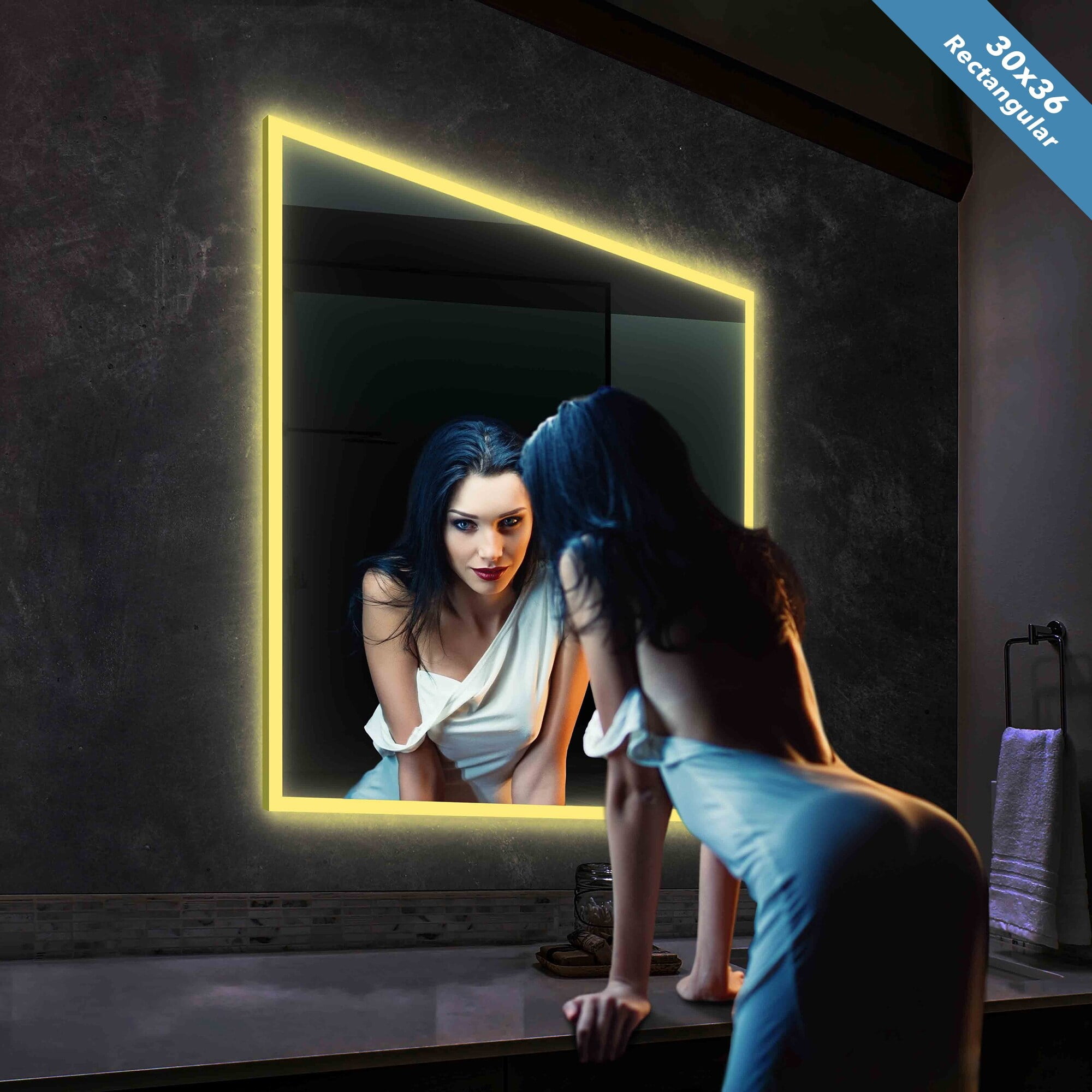 Blossom Smart LED Bathroom Mirror with Antifog and Adjustable Lighting 30x36