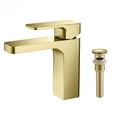 thumbnail image 1 of Blossom Kitchen and Bath Solid Brass Lead-free Single-handle High Arc Bathroom Faucet Brush Gold w/Pop-Up, 1 of 4