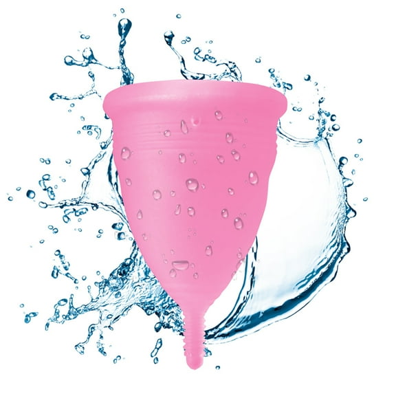 Blossom Menstrual Cup, Reusable Silicone Cup (Large Pink)