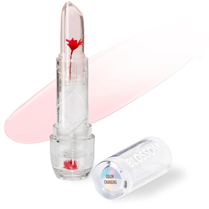 Blossom Moisturizing Custom Color Changing Crystal Lip Balm, Strawberry