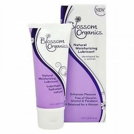 Blossom Organics Natural Moisturizing Water Based Personal Lubricant with Aloe Vera, 2.5 oz