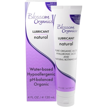 Blossom Organics Natural Moisturizing Water Based Personal Lubricant with Aloe Vera, 4 oz