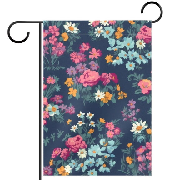 Blossom Pattern Garden Flag Double Sided House Flag for Outdoor Home, Personalized All Year Round Yard Decor 12 x 18 Inch