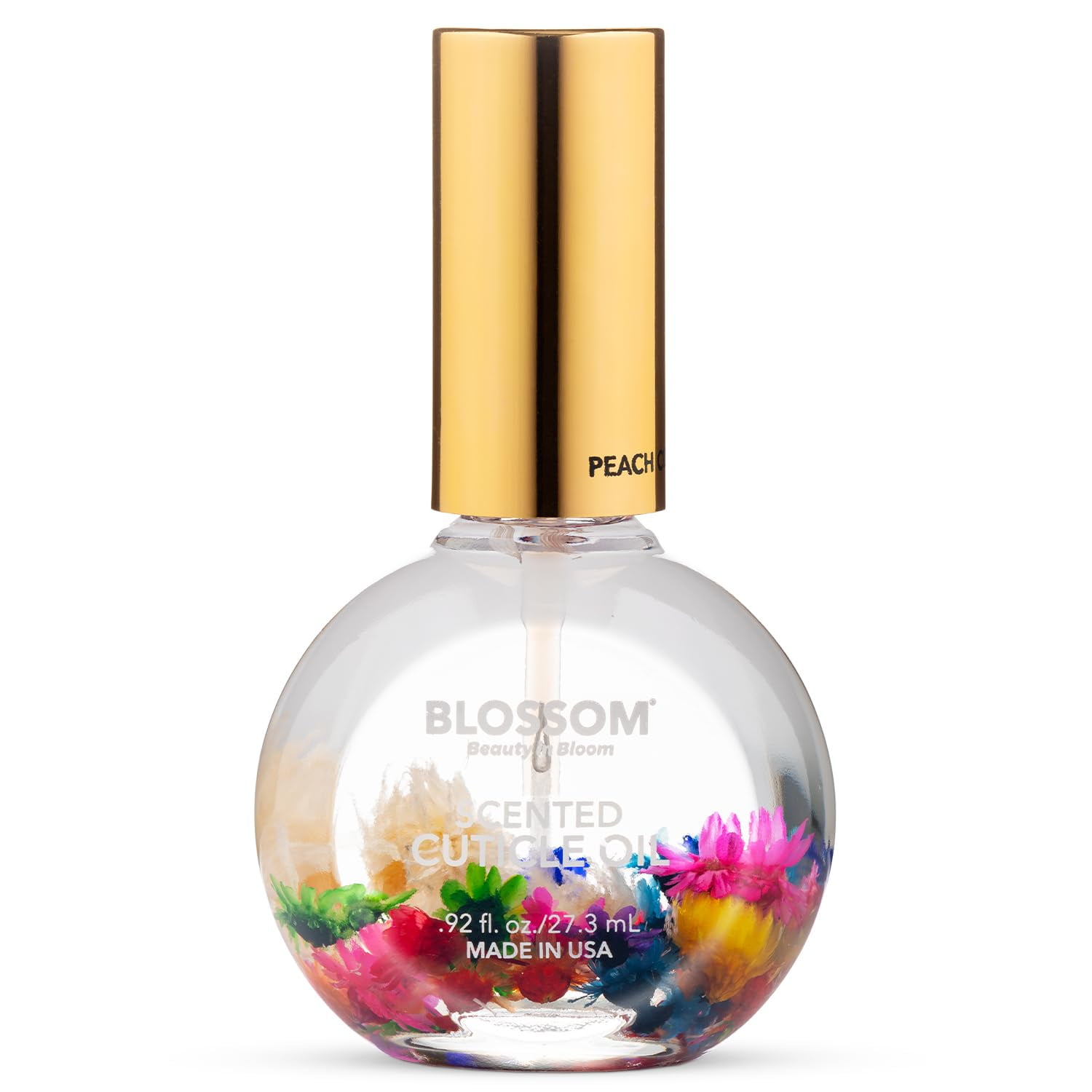 Blossom Peach Scented Cuticle Oil, Hydrating, Moisturizing, Strengthening, Infused with Real Flowers, 1 fl. oz.