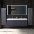 thumbnail image 1 of Blossom Positano 60" Floating Vanity Set | Night Blue | Acrylic Sink & 2 Side Cabinets | All Wood Wall Mounted Cabinet, 1 of 9