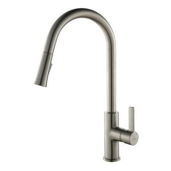 Blossom Brushed Nickel Solid Brass Pull Down Single Handle Kitchen Faucet - F01 201 02