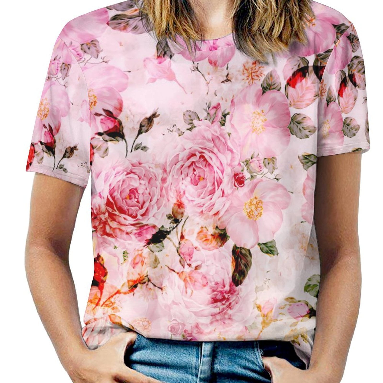 Blooming Rose - Sustainably Made Long Sleeve Tee main image 1