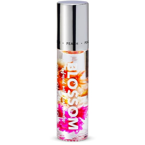 Blossom Scented Roll on Lip Gloss, Infused with Real Flowers, Made in USA, 0.20 fl. oz./5.9ml, Juicy Peach