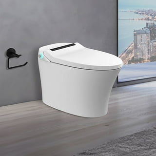 UltraTouch 12 Watt/12 Volt UL Listed Elongated Bowl White Heated Toilet Seat