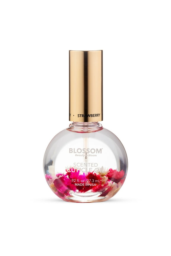 Strawberry Scented Cuticle Oil, Hydrating, Moisturizing, Strengthening, Infused with Real Flowers, 1 fl. oz.
