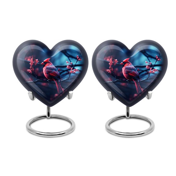 Blossom Urn, Heart Keepsakes For Ashes, Heart Urn For Ashes Adult Male, Urns For Ashes For Women, Funeral Urns For Adult Ashes Men, Mini Heart Urn For Ashes, Urns For Ash, Heart Urn 3inch, 2PCS
