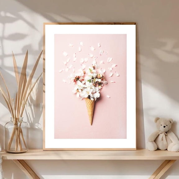 Blossom Waffle Poster Cute Food Wall Art Home Decor Office Wall Art