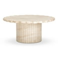 thumbnail image 1 of Blossom Washed Travertine Finish Indoor/Outdoor Coffee Table, 1 of 4