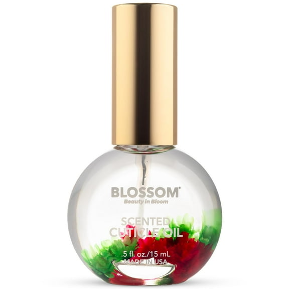 Blossom Watermelon Scented Cuticle Oil, Hydrating, Moisturizing, Strengthening, Infused with Real Flowers, 0.5 fl. oz.