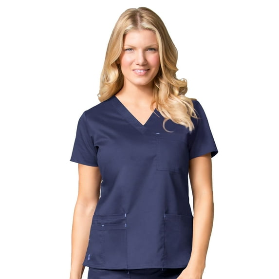 Blossom Women's Three Pocket V-Neck Top 1202