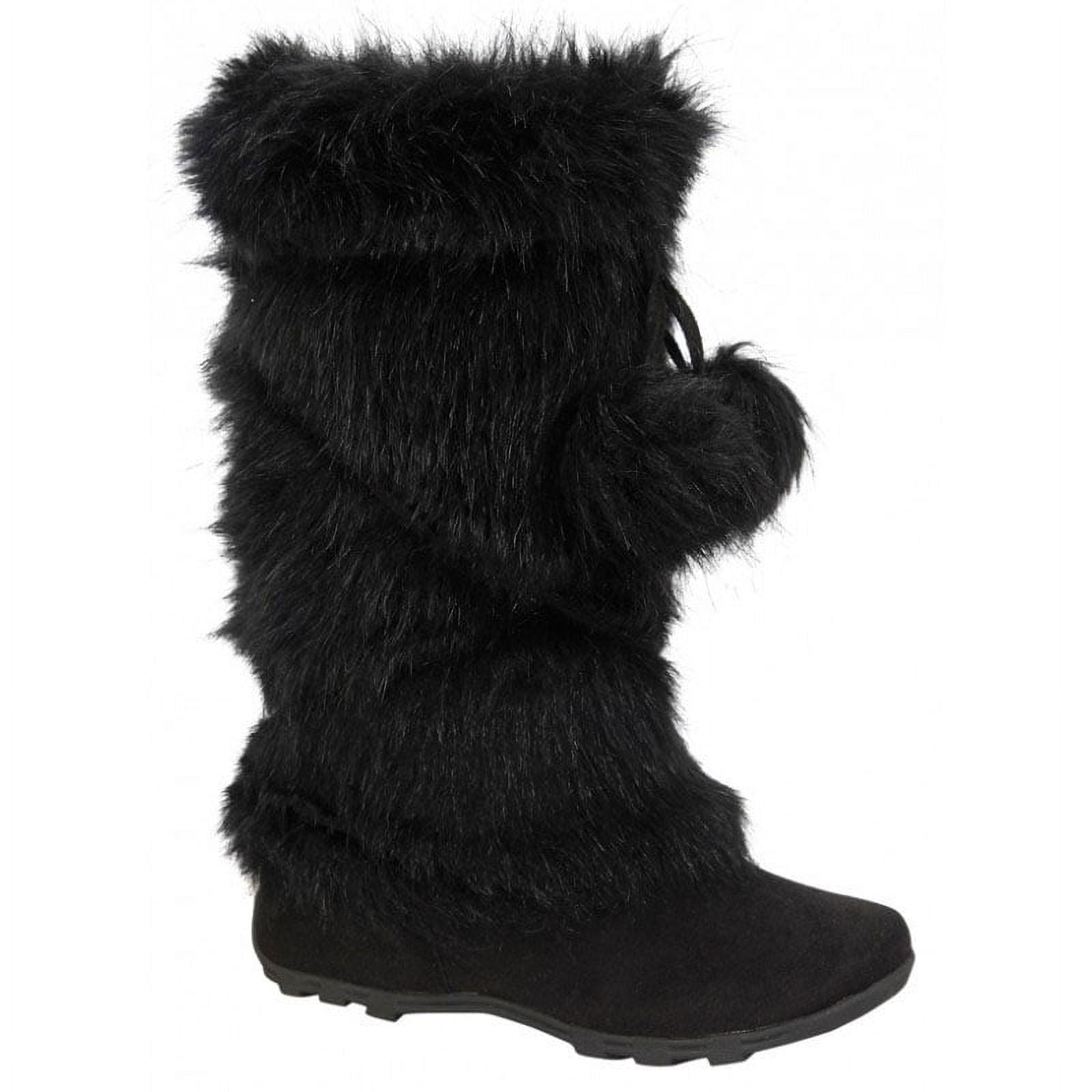 ブーツその他 DEINET POM POM FUR BOOTS IN BLACK KDPYS4WC111 Boots with Pom Poms