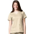 thumbnail image 1 of Blossom by Maevn Women's Princess Seam Mock Wrap Solid Scrub Top, 1 of 1