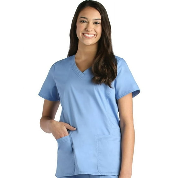 Blossom by Maevn Women's Signature V-Neck Solid Scrub Top