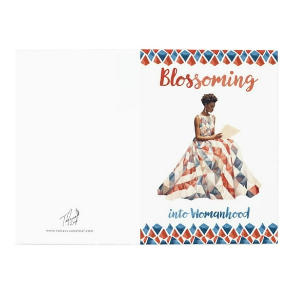 Blossoming Into Womanhood - Coming of Age Greeting Cards (1, 10, 30, and 50pcs)