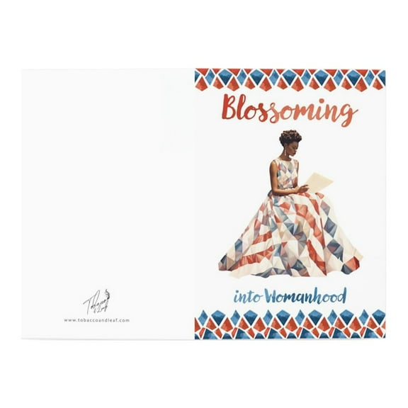 Blossoming Into Womanhood - Coming of Age Greeting Cards (1, 10, 30, and 50pcs)