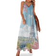 thumbnail image 1 of Blossoming Paris Eiffel Tower Fine Art Sleeveless Dress Summer Dress Woman 2025, 1 of 7