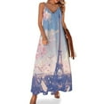 thumbnail image 1 of Blossoming Paris Eiffel Tower Sleeveless Dress Women's Luxury Party Dress Birthday Dresses for Women, 1 of 7