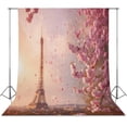thumbnail image 1 of Blossoming Paris Eiffel Tower Spring Backdrop Backdrops for Photography Photo Background Nature Scenery Banner, 1 of 5