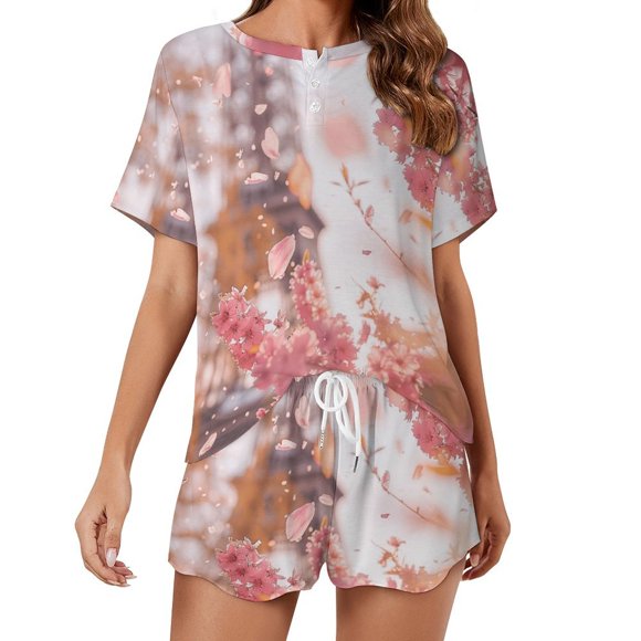 Blush Peep Peeps Short Sleeve Pajama Set main image 1
