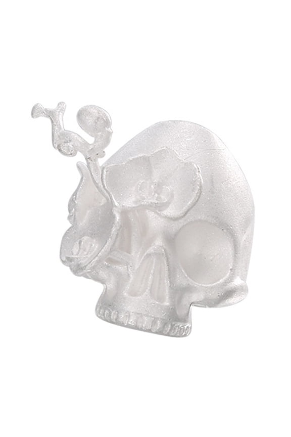 Blossoming Skull Fashion Rings Edgy Skull Rings with Blossoming Flower Accent for Fashion Forward Individuals