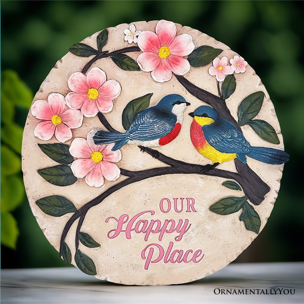 Blossoming Songbirds Positivity Stepping Stone, 9.5" Happiness Garden Decoration and Support Gift - Walmart.com