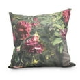 thumbnail image 1 of Blossoming Still 20 Inch Red Floral Print Decorative Throw Pillow, 1 of 2
