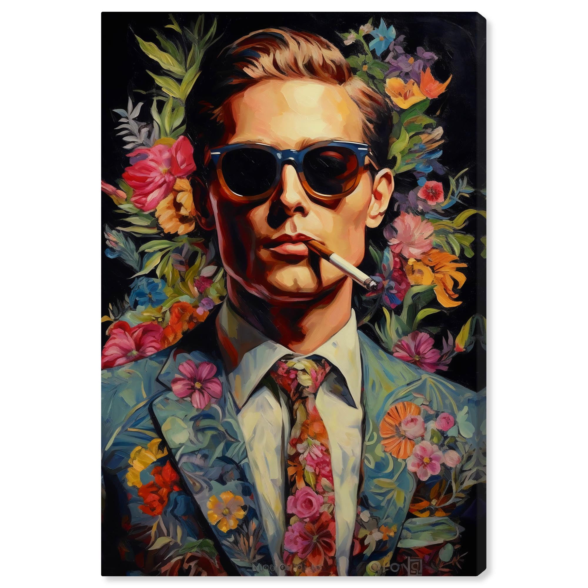 Blossoming Thoughts Miami Inspired Canvas Art Print