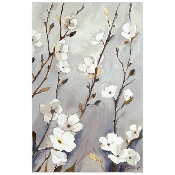 Blossoming Up II Washable Flowers Art Area Rug size 5'x8'