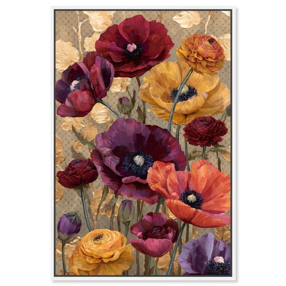 Blossoming from Sunsets Canvas Print Autum Art by Art Remedy, White Frame, 30 x 45