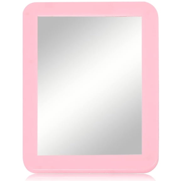 Blossomly 1 Pack Sticky Lightweight Magnetic Mirror 5” x 7” For Make-Up Bathroom School Or Gym - Light Pink