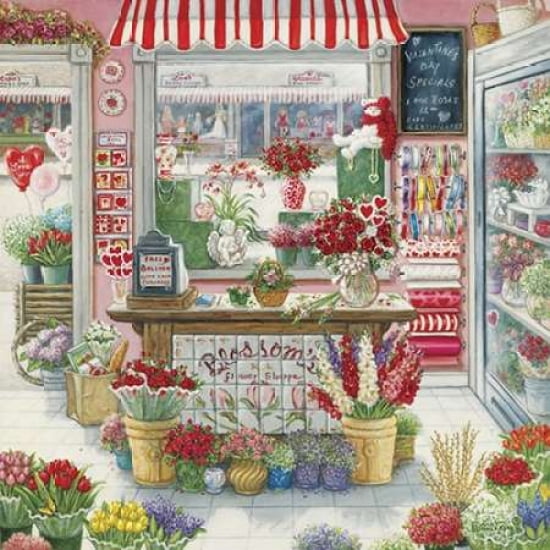 Blossoms Flower Shoppe Canvas Art - Janet Kruskamp (24 x 24)