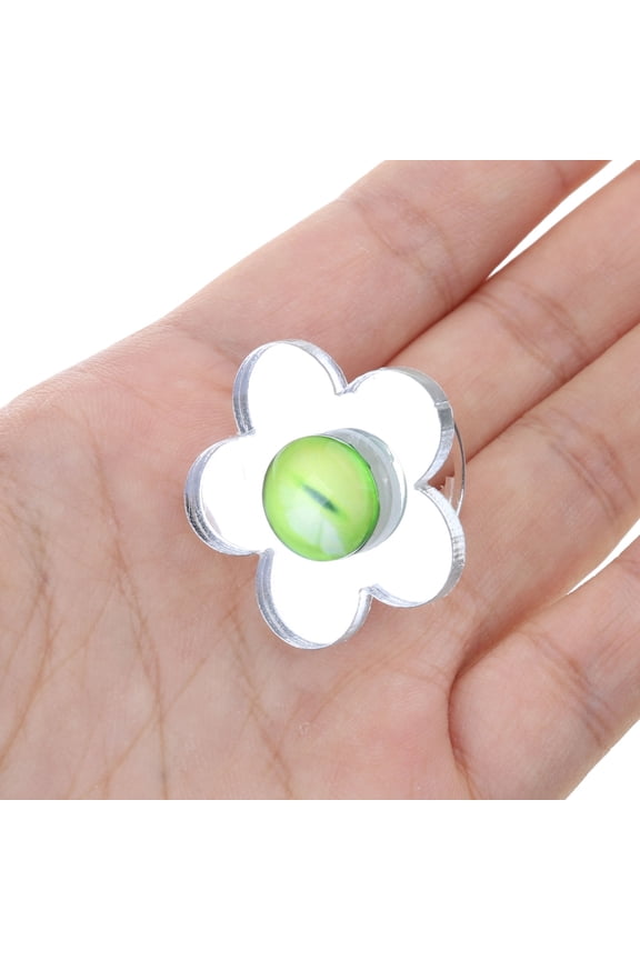 Blossoms Shapes Rings Vintage Glass Eye Stone Flowers Expandable Rings Adjustable Open Rings Jewelry for Gifts Giving