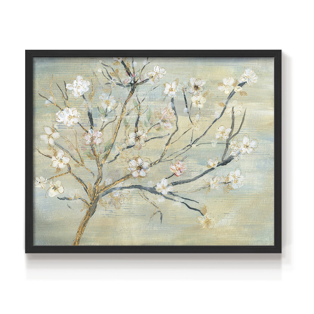 Blossoms & Spring Rain by Susan Jill - Restickable Framed Giclée Print
