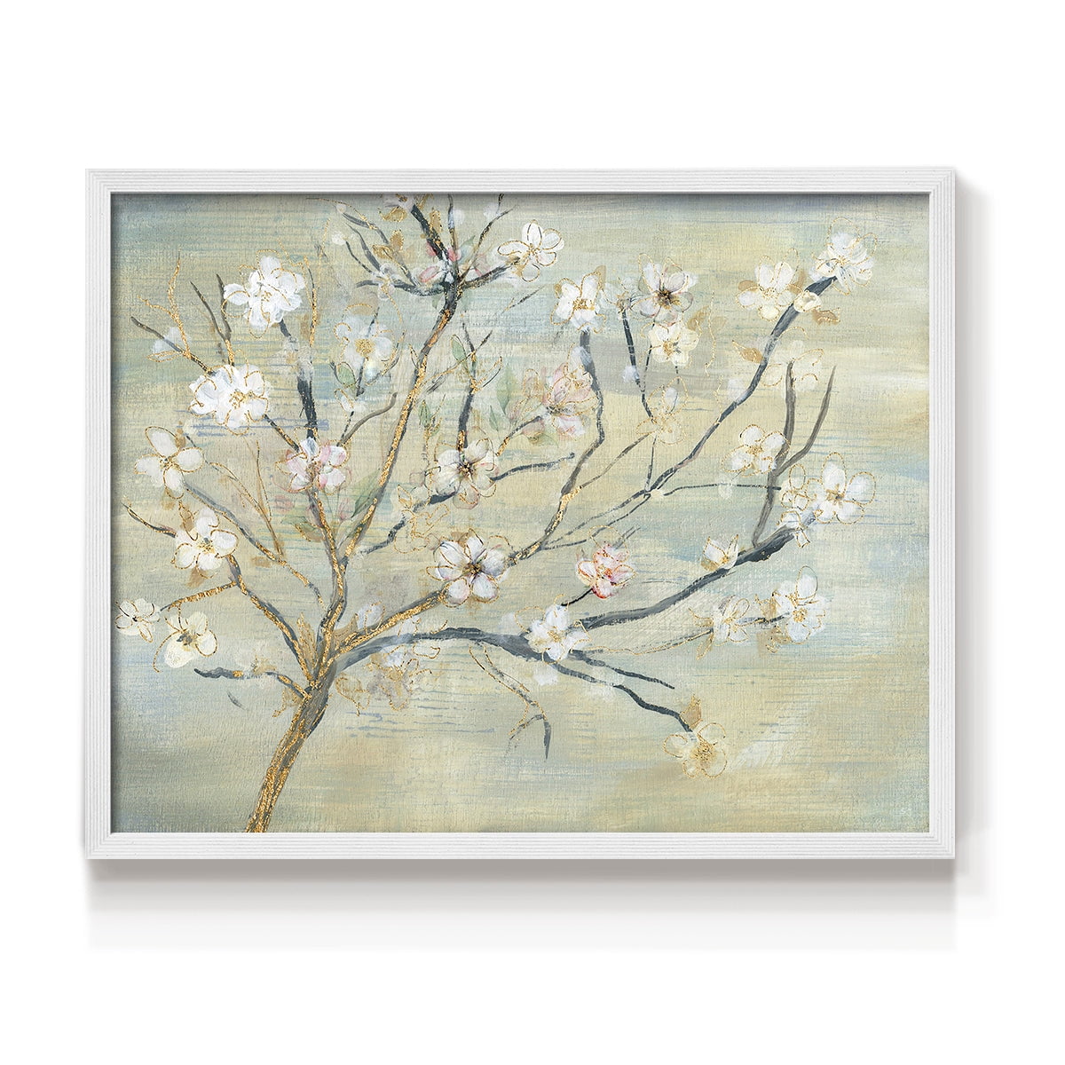 Blossoms & Spring Rain by Susan Jill - Restickable Framed Giclée Print