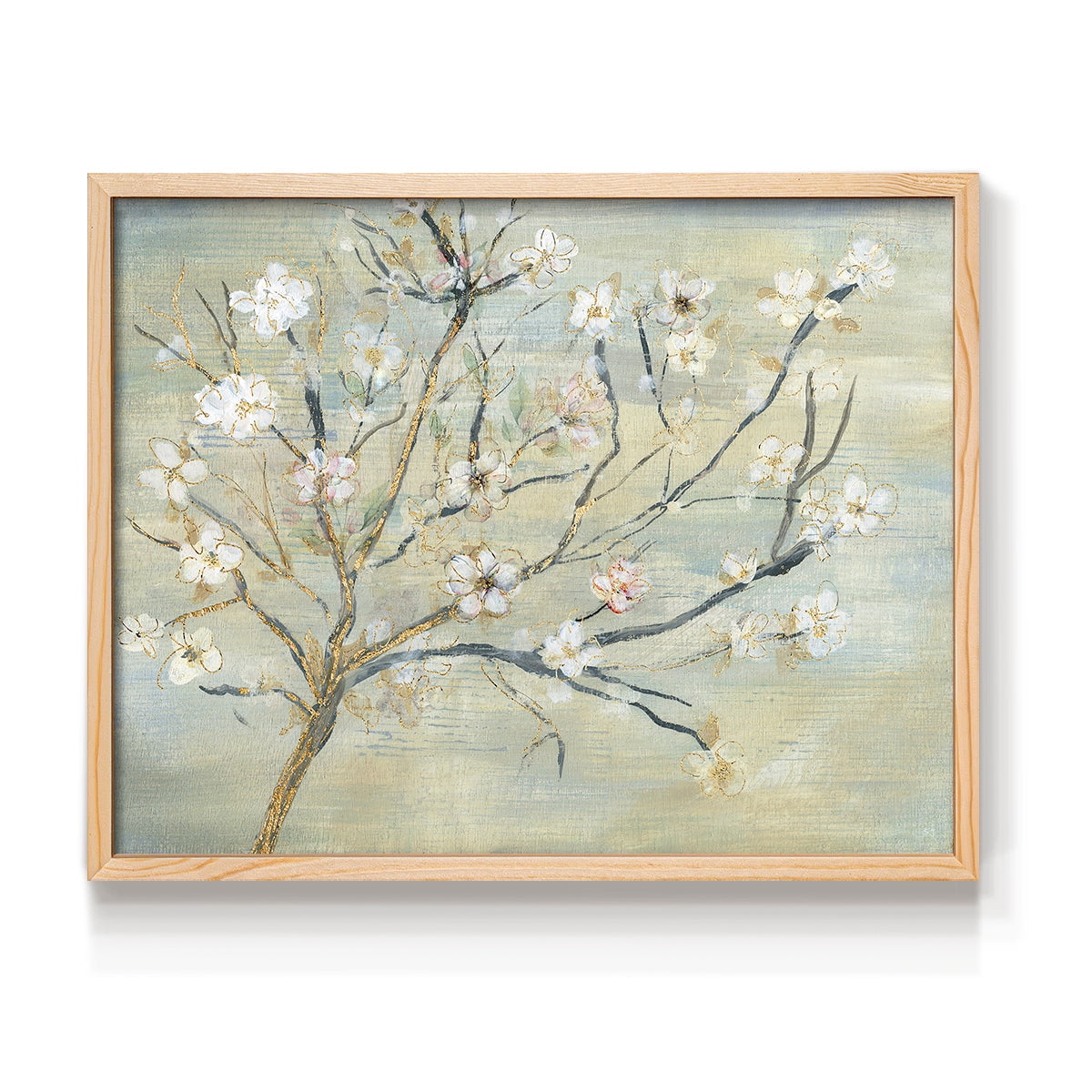 Blossoms & Spring Rain by Susan Jill - Restickable Framed Giclée Print