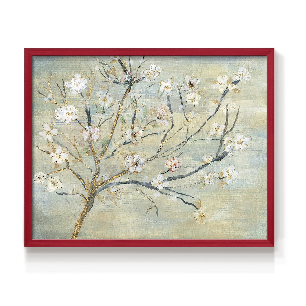 Blossoms & Spring Rain by Susan Jill - Restickable Framed Giclée Print