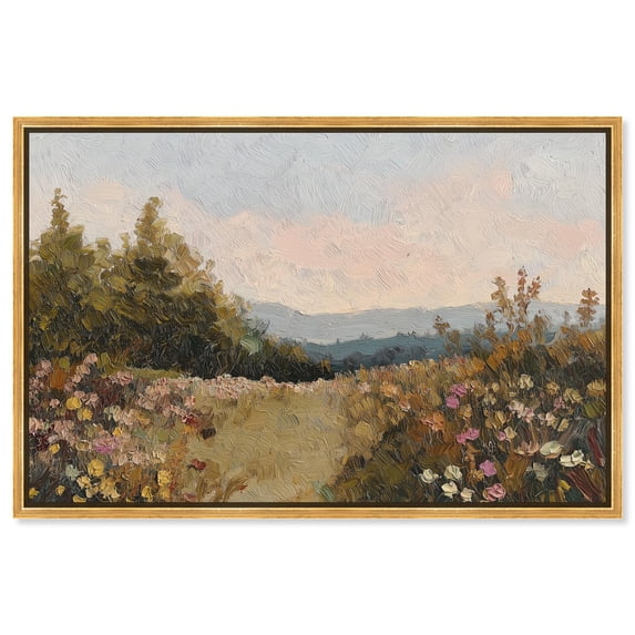 Blossoms Together II Canvas Classic Floral Art by Art Remedy, Gold Frame, 54" x 36"