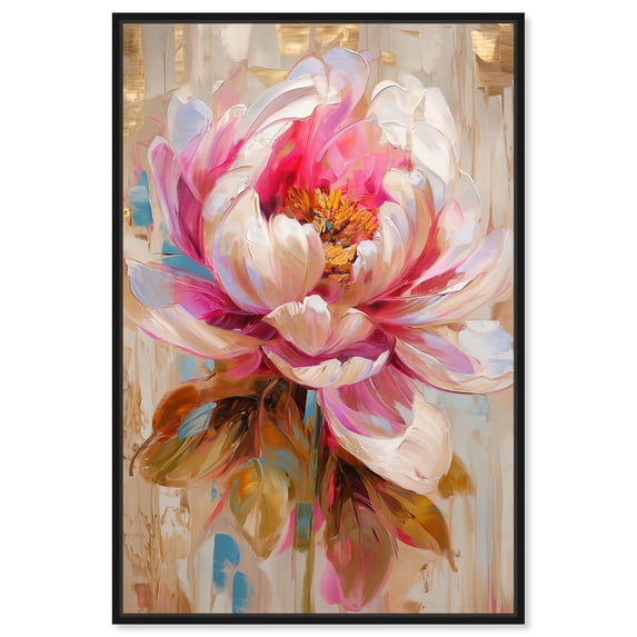 Blossoms of Soft Grace II Canvas Pastel Floral Art by Art Remedy, Black Frame, 20" x 30"