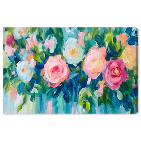 Blossoms of a Pink Dream Canvas Colorful Floral Art by Art Remedy, Gallery Wrapped, 54" x 36"